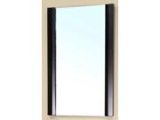 19.17 in. Solid Wood Frame Mirror in Black