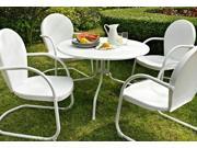 5 Pc Dining Set in White