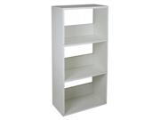 Eco Friendly 3 Shelf Bookcase in White