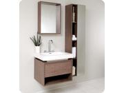 Potenza Modern Bathroom Vanity Set in Gray Oak Finish