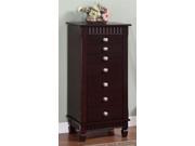 7 Drawer Jewelry Armoire in Merlot Finish