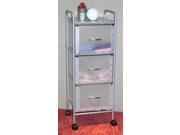 Storage Tower w 3 Frosted Drawers