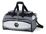 Buccaneer Embroidered Tote in Grey Black University of Colorado Buffaloes