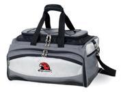 Buccaneer Embroidered Tote in Grey Black Miami University Red Hawks