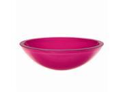 Translucence Round Glass Vessel Sink in Painted Pink 1019T PPK