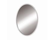 Lola 22 in. Wall Mirror in White 9716 WHT