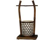 Japanese Rice Bucket Bamboo Woven Lantern