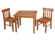 Square Children s Table and 2 Chair Set in Honey