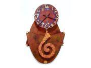 Crescent Wall Clock in Bronze