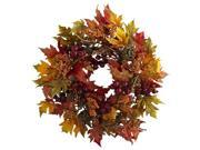 Round Maple and Berry Wreath