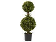 35 in. Double Boxwood Topiary