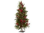 Pine and Berry Artificial Christmas Tree