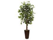 66 in. Ficus Tree with Bamboo Planter