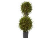 Cedar Double Ball Topiary with Lights