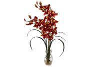 Burgundy Cymbidium Orchid Arrangement