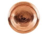 Steel Hammered Copper Bowl w Rim Threaded