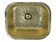 Decorative Prep Rectangular Undermount Sink Hammered Brass