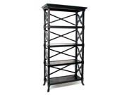 Charter Book Stand w 4 Shelves in Black