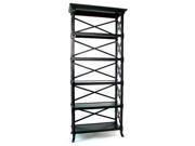 Charter Book Stand w 5 Shelves in Black