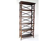 Charter Book Stand w 5 Shelves in Brown