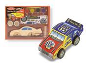 Wooden Race Car Paint and Decorate Kit