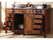 60 in. Classic Bathroom Vanity in Cherry and Brown