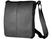 Small Vertical Leather Messenger Bag w Adjustable Strap Cafe
