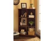 Bookcase with 6 Cubes in Harvest Cherry Finish