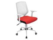 Network Office Chair White with Red
