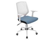 Network Office Chair White with Blue