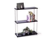 3 Tier Bookshelf in Black Finish