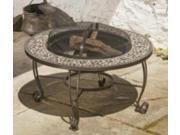 Alfresco Home Vulcano Mosaic Wood Burning Fire Pit Table Charcoal 28 8612