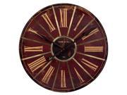 Large Red Wall Clock