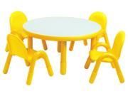 36 in. Dia. Kids Table 18 in. Height in Natural Woodgrain