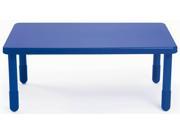 Rectangular Table in Royal Blue 20 in. Height