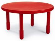 Round Table in Candy Apple Red 18 in. Height