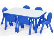 7 Pc Dining Set in Royal Blue