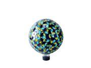 10 in. Mosaic Gazing Ball in Blue and Yellow