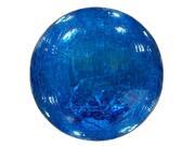 Small Blue Crackled Glass Ball w LED Lights
