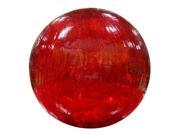 Small Red Crackled Glass Ball w LED Lights