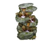 Rock Waterfall Fountain w LED Lights