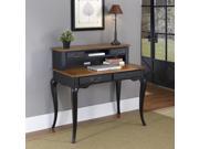 Oak and Rubbed Black Student Desk and Hutch