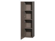Wyndham Collection Amare Wall Mounted Bathroom Storage Cabinet in Gray Oak Two Door