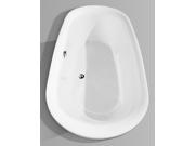 Wyndham Collection Melissa 71 inch Freestanding Bathtub in White with Polished Chrome Drain and Overflow Trim