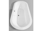 Wyndham Collection Soho 68 inch Freestanding Bathtub in White with Polished Chrome Drain and Overflow Trim
