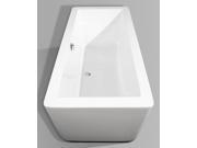 Wyndham Collection Laura 59 inch Freestanding Bathtub in White with Polished Chrome Drain and Overflow Trim