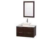 36 in. Wall Mounted Vanity Set in Espresso Finish