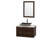 Wall Mounted Vanity Set in Espresso Finish
