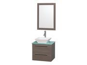 24 in. Vanity with Green Glass Top