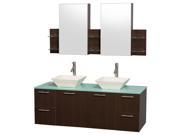 Bathroom Vanity Set with Porcelain Sinks and Medicine Cabinet